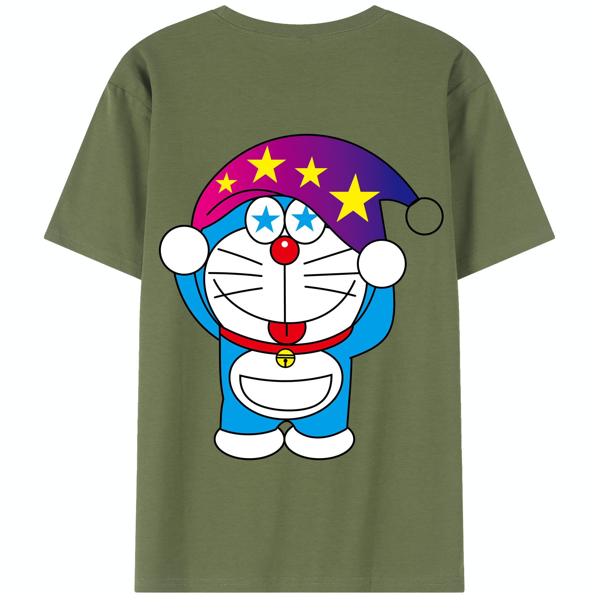 （画像用） ドラえもん Doraemon 綿100％半袖Tシャツ（背面プリント）